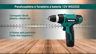 Parafusadeira a bateria 12V - WESCO WS2532