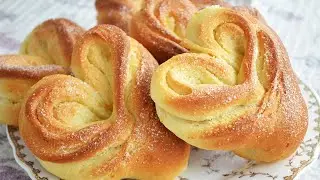 Плюшки с сахаром на ПОСТНОМ дрожжевом тесте.🥰Получатся у каждого | Танюшина кухня