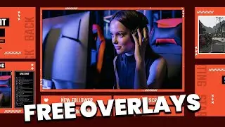 Free Twitch Animated Stream Overlay - Orange and Black