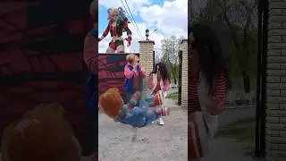 Chucky and neighbor #funny #shortvideo