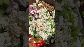 Lentil, edamame and feta salad 💚 #salad #saladrecipe #healthyrecipes #healthyrecipe #healthysalad
