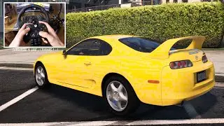 Toyota Supra Turbo '98 (A80) - GTA V | Logitech G29 🔥 When GTA VI ? Who waiting? REVIEW