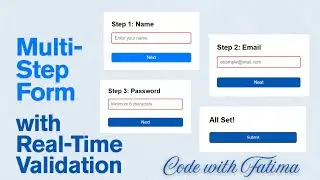 Multi-Step Form with Real-Time Validation using HTML & CSS Only | Smart Form UI Design