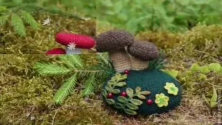 Вяжем крючком игольницу с грибочками. Часть1.