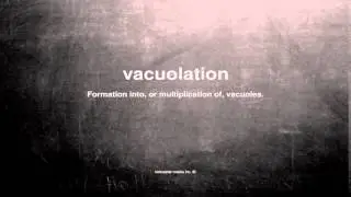 What does vacuolation mean