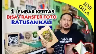 CARA TRANSFER FOTO KE KAYU Cuma pakai kertas bekas sticker (ga pake lem)
