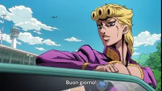 Giorno Giovanna saying buongiorno
