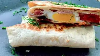UA Easily & delicious egg sandwich (roll) with pitka or tortilla for on-the-go food / lunchbox #eggs