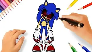 HOW TO DRAW SONIC EXE ⚡