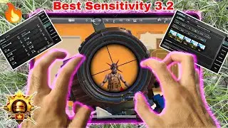 🔥 XIAOMI PAD 6 BGMI Sensitivity 3.2 ♥️ HDR+ 60FPS Graphics 😎 4 FINGER Full GYRO GAMEPLAY 