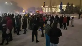 Protestul de la 22:30 la -4 grade / 8 februarie 2017