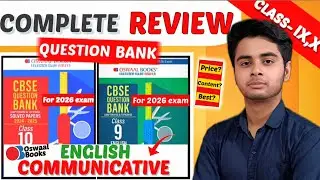 Class 9th and 10th English Communicative Question Bank review oswaal books.