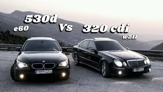 (e60) BMW 530d VS (w211) MERCEDES E320 CDI ( 0-200km/h )