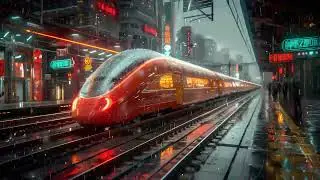 Cyberpunk Tokyo Bullet Train - Synthwave Retrowave Mix