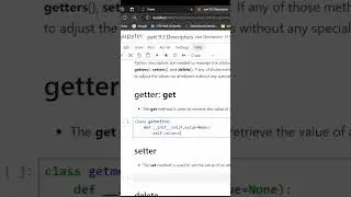 get method in python #getter #python #techcodio #shorts