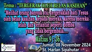 Renungan Harian ,   08 November 2024  HKBP Bandung Reformanda