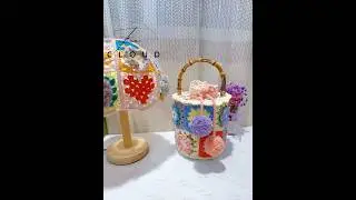 Do You Like this Granny Square Crossed Drawstring Bucket Bag | Crochet Bag