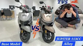 TVS JUPITER 113CC BASE MODEL VS TVS JUPITER 113 CC ALLOY MODEL COMPARISON @ProudToBeaMotovlogger