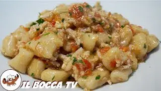 542 - Gnocchi al sugo di canocchie o cicale di mare..importante è abbondare! (primo di pesce facile)