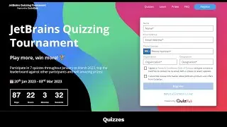 JetBrains Quizzing Tournament | Get Free Prizes & Swags 