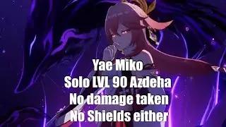 Yae Miko Solo Azhdaha LVL 90, No Damage Taken [Genshin Impact]