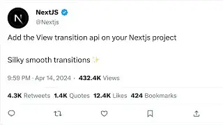 Clean Page Animations on Nextjs 14 (View Transitions API)