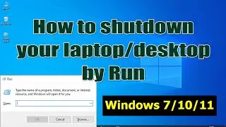 How to shutdown your computer using windows run command