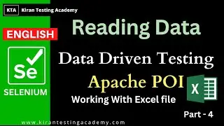 Reading Data Using Apache poi - Selenium Data Driven Testing -working with excel in selenium -Part 4
