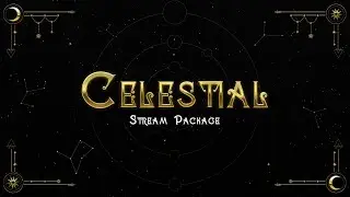 Gold Celestial Twitch Overlay Package for OBS