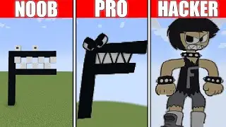 Pixel Art (NOOB vs PRO vs HACKER) Alphabet Lore In Minecraft