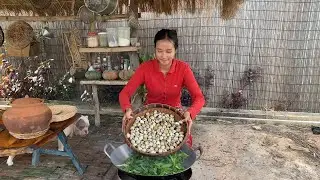 Fried eggplant with ripe tamarind juice