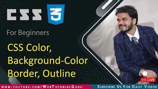 🔴 9. CSS Color, CSS Background-Color, CSS Border and Css Outline | CSS Tutorial in Hindi 