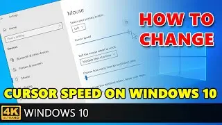 How to change cursor speed (change mouse dpi) on Windows 10