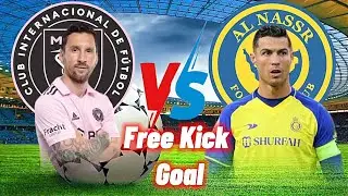 Messi Inter Miami 🆚 Ronaldo Al Nassr 🔥 Free kick 🔥💪😲