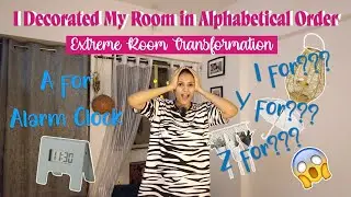EXTREME A TO Z ALPHABET ROOM DECOR CHALLENGE 🙀🙀 | AESTHETIC D'VYA