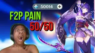 Spending 50k Primogems in Raiden Banner