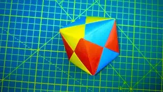 Multicolored paper cube (Многоцветный бумажный куб)