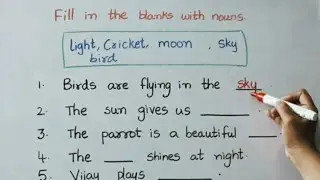 Complete the blanks with nouns || Learn English Grammar