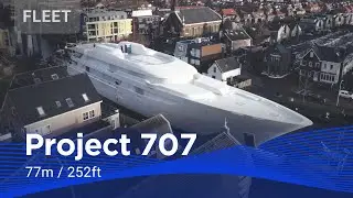 A view from above... Transportation of 77-metre Project 707 | Feadship