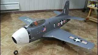 North American FJ-1 Fury /RC/импеллер 70 мм KV3000.размах 1100.