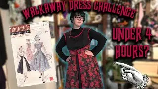 A Subtly Spooky Walkaway Dress | My First Youtube Sewing Challenge! | HalloQueenie