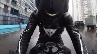 Мотодевочка утопила мотоцикл 