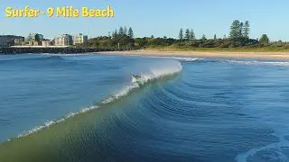 Surfer, 9 Mile Beach - Tuncurry (drone)