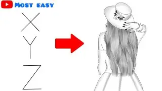 How to draw a girl backside wearing cap | pencil sketch for beginners | beautiful girl drawing