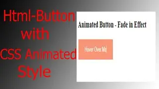 How to Create a Animated Button-Fade in Effect Only Html and CSS