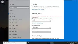 Windows 10 Changing Screen Resolution