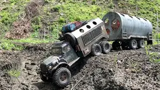 6x6 dodge truck and concrete caravan