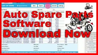 Auto Spare Parts Stock Management Software | Ready to Use | Easy to Operate Live