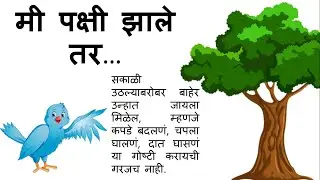 Me Pakshi Zalo Tar Yavar Nibandh | Me Pakshi Aste Tar.. Nibandh | मी पक्षी झाले तर निबंध