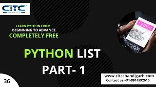 Python List  Part-1 Video Tutorials | Python List full concept | Part- 36